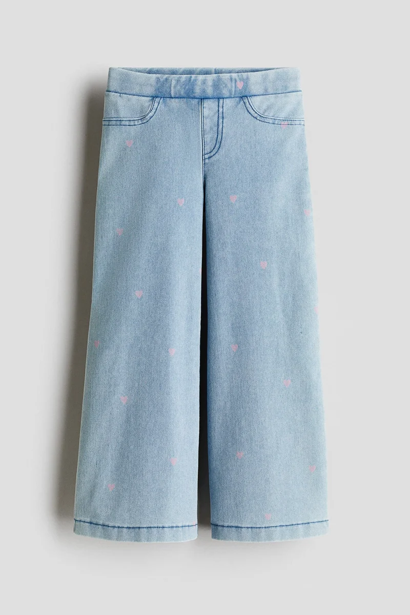 H&M Wide denim-look trousers