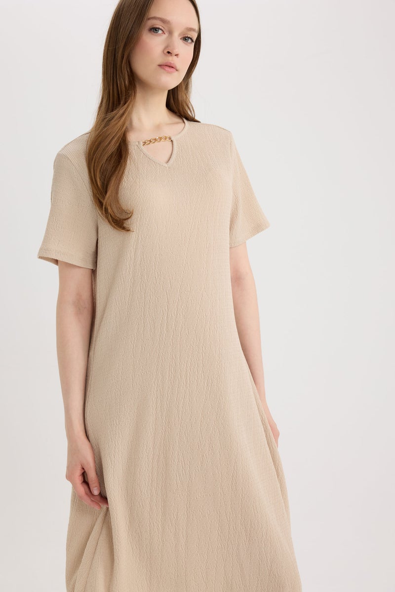 DeFacto Woman Regular Fit Crew Neck Dress - Image 5