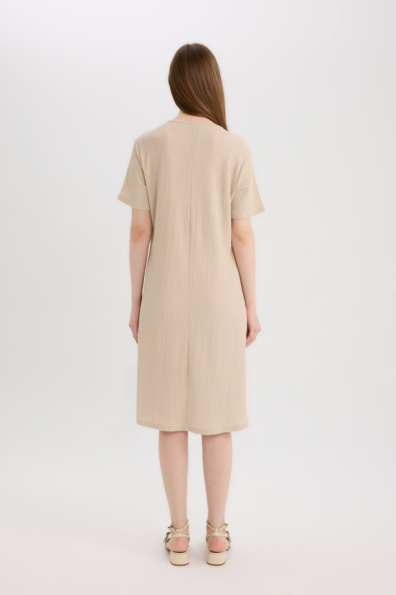 DeFacto Woman Regular Fit Crew Neck Dress - Image 3