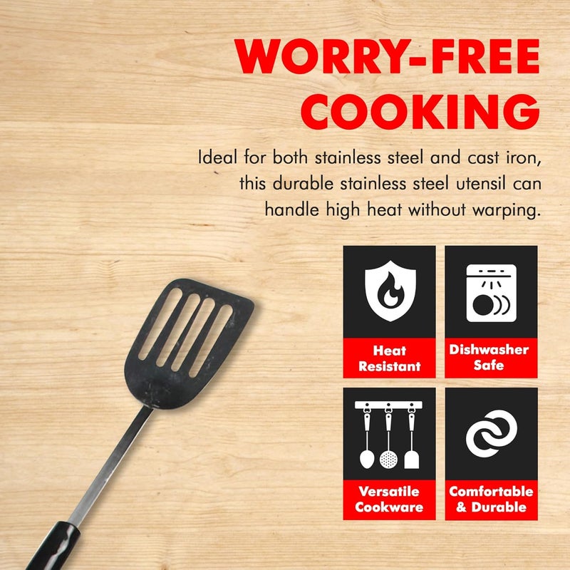 Chef Craft Select Turner/Spatula, 14.5 inch, Stainless Steel - Image 2