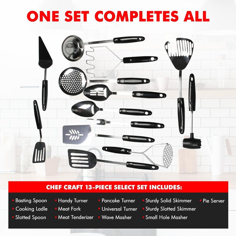 Chef Craft Select Turner/Spatula, 14.5 inch, Stainless Steel - Image 5