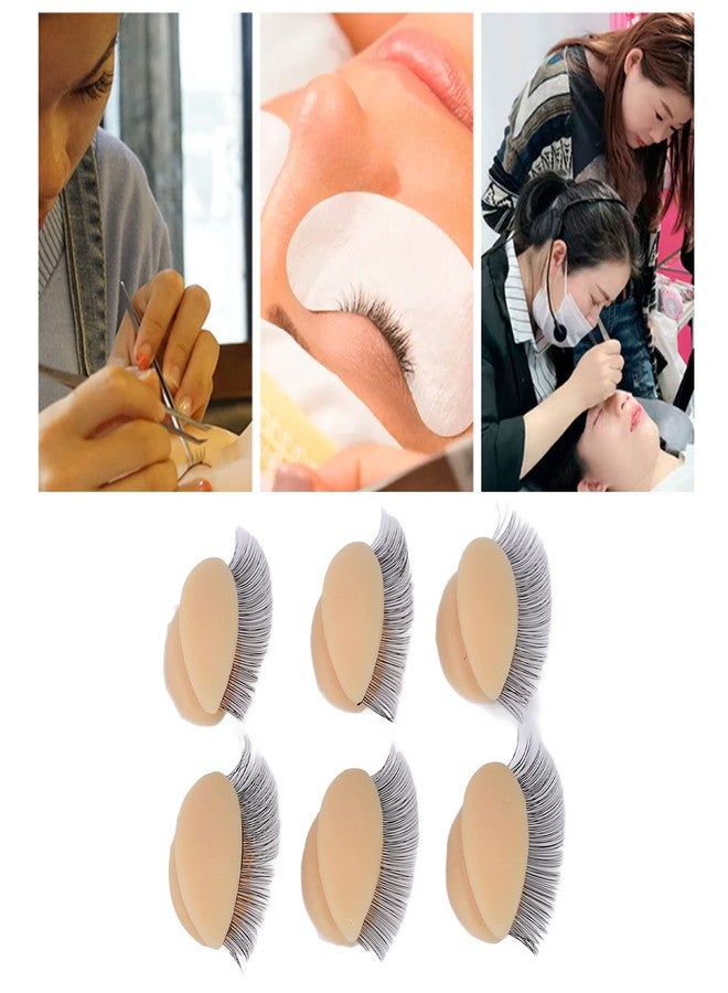 Estink Silicone Double Eyelashes Replacement Eyelids, 3 Pairs, 2 Layers, for Mannequin Head Training - Image 2