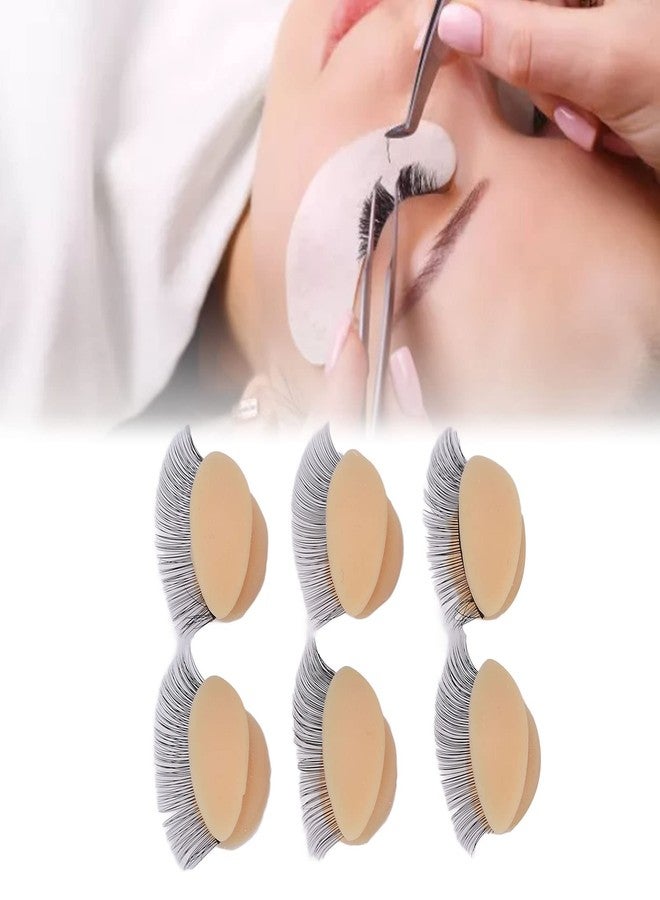 Estink Silicone Double Eyelashes Replacement Eyelids, 3 Pairs, 2 Layers, for Mannequin Head Training - Image 3
