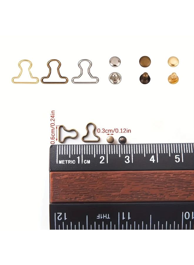 Golden Mini Overall Buckles 10pcs Heavy Duty Fasteners for Doll Clothes Sewing Crafts - Image 3