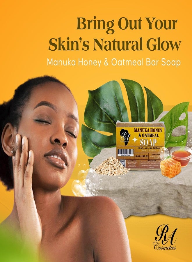 RA COSMETICS Manuka Honey & Oatmeal Bar Soap 5oz - Image 2