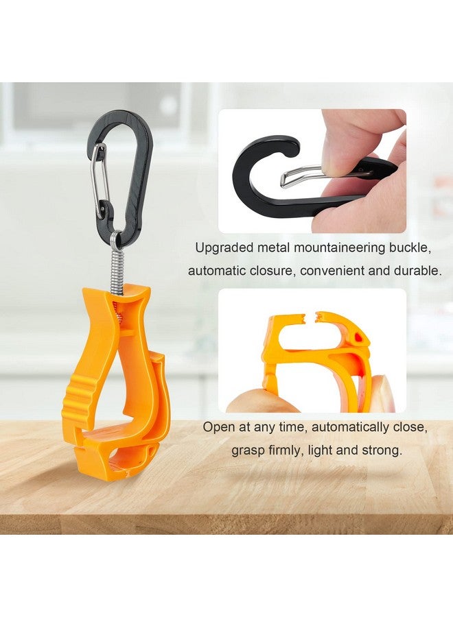 NANHONG NANHONG 6 Pieces glove clips for work Glove Holder Clip, Construction Worker for Glasses Helmets Glove Grabber Clip, Golf glove holder for duty belt（Orange）  - Image 4