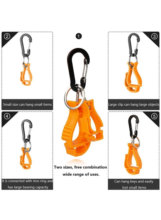 NANHONG NANHONG 6 Pieces glove clips for work Glove Holder Clip, Construction Worker for Glasses Helmets Glove Grabber Clip, Golf glove holder for duty belt（Orange）  - Image 5
