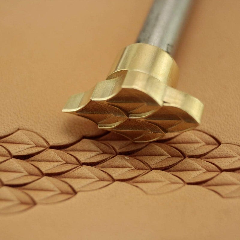 DandS ltd Dragon Scale Leather Stamp Tool, Professional Steel Craft Tool for Leatherworking, Embossing, Carving & Stamping Leather Projects, Belts Wallets & DIY Projects Compatible with Mallet #228-4 - Image 3