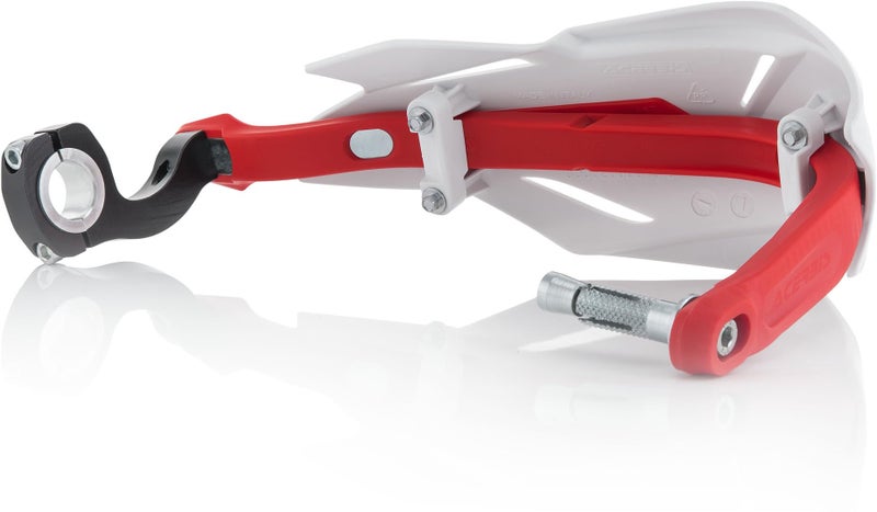 Acerbis 22397.239 Moto Hand Guards, White/Red, Size Unifit - Image 2