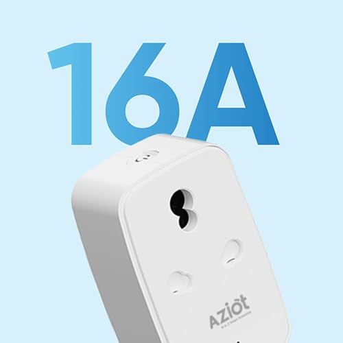 AZIOT 16A Smart Plug with Energy Monitoring, WiFi & Bluetooth, Suitable for Large Appliances like Geysers, Microwave Ovens, Air Conditioners. Works with Alexa & Google Home - Image 5