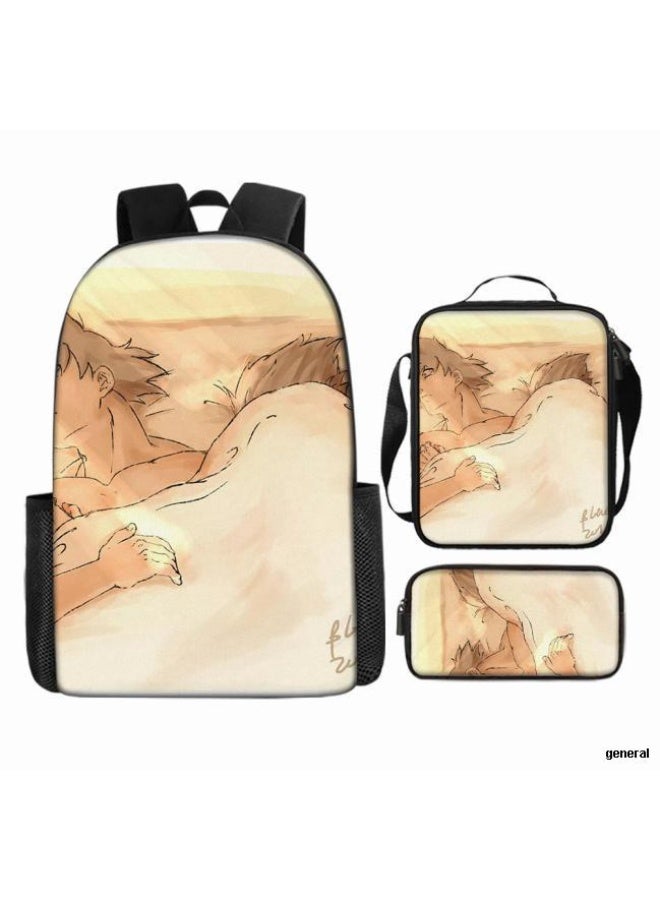 general Common universal printed backpack - three-piece backpack combination (available for students, children, friends on outings, mountain climbing, etc.) - 106 - Image 1