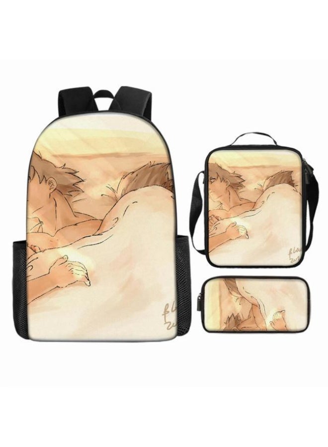 general Common universal printed backpack - three-piece backpack combination (available for students, children, friends on outings, mountain climbing, etc.) - 106 - Image 5