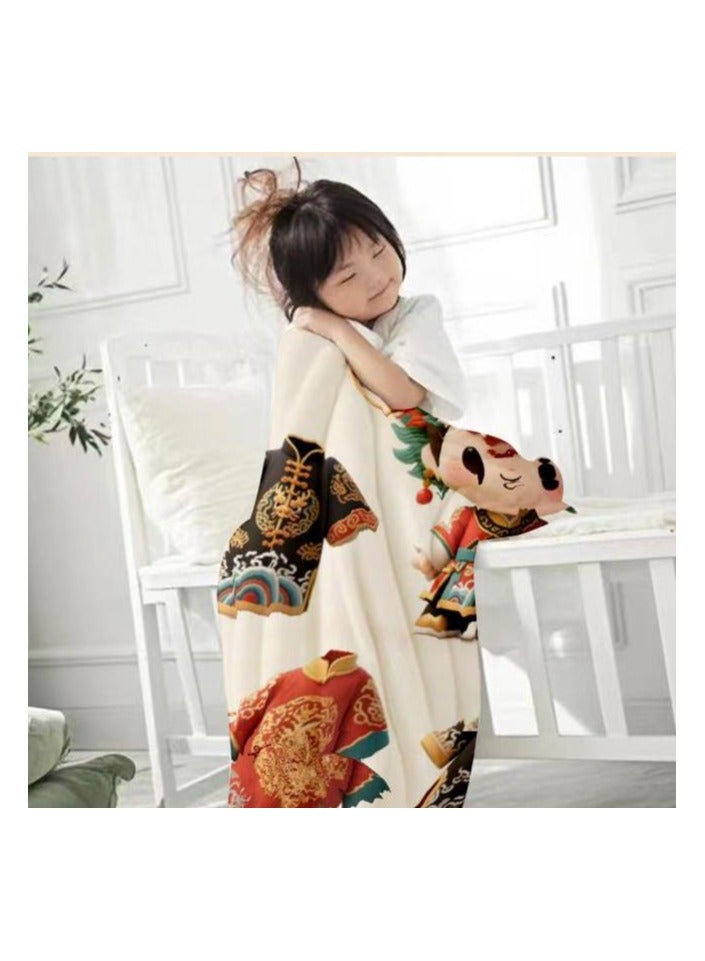 عام بطانية رقيقة من الفانيلا (دافئة ومريحة، ومناسبة للنوم، واستخدام الألعاب، وإزالة الغبار والرمل) 150 سم * 200 سم - 637 - Image 3