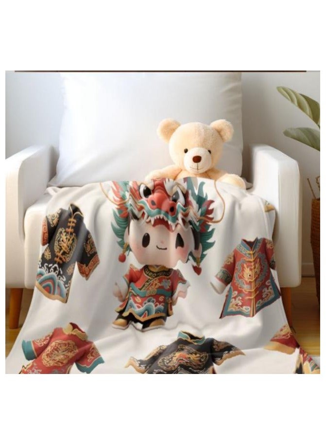 عام بطانية رقيقة من الفانيلا (دافئة ومريحة، ومناسبة للنوم، واستخدام الألعاب، وإزالة الغبار والرمل) 150 سم * 200 سم - 637 - Image 4