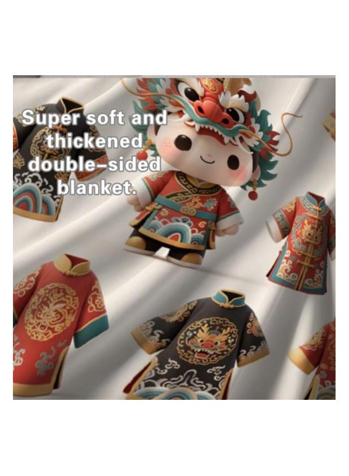 عام بطانية رقيقة من الفانيلا (دافئة ومريحة، ومناسبة للنوم، واستخدام الألعاب، وإزالة الغبار والرمل) 150 سم * 200 سم - 637 - Image 5