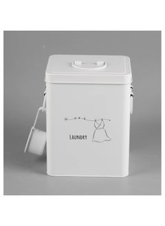 DANUBE HOME Magnus Metal Storage Box Storage Box Decorative Memory Box with Lid Kitchen Home Office Closet Clothes Kids Room Nursery Sturdy and Durable 19.5X16X23 Cm White  - Image 2