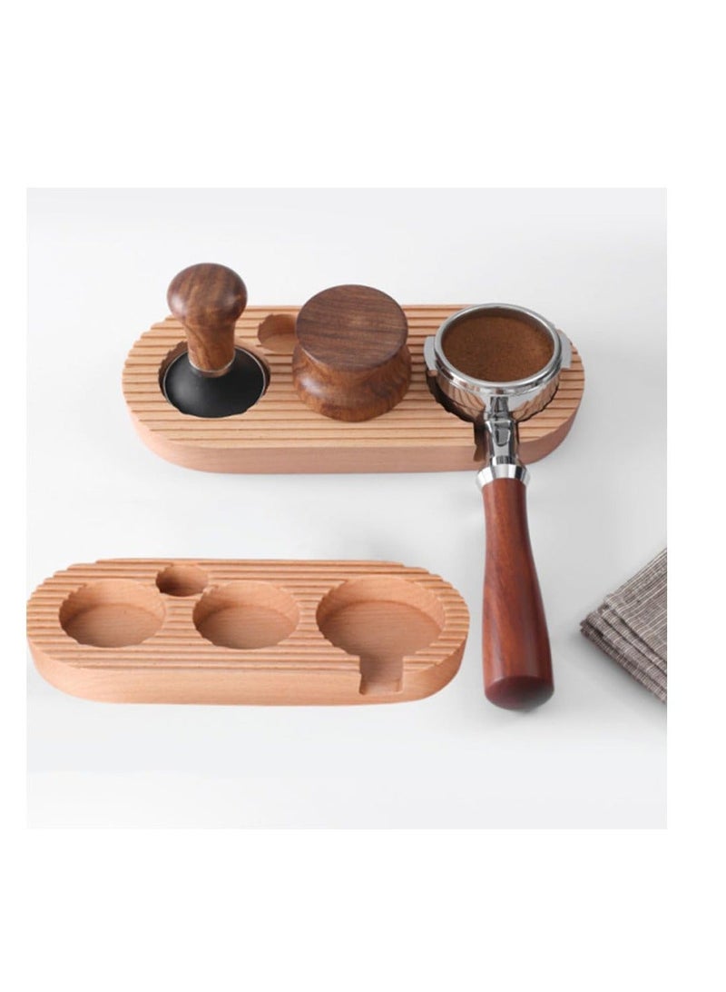 XiuWoo Espresso Tamping Station, Wooden Premium 3-in-1 Tamper Distributor and Portafilter Holder, Coffee Station Organizer for Kitchen, Bar, Restaurant, Café, 51mm/53mm - Image 1