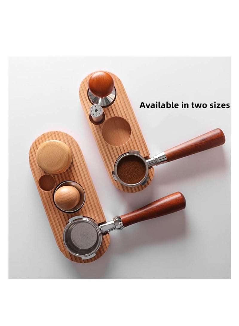 XiuWoo Espresso Tamping Station, Wooden Premium 3-in-1 Tamper Distributor and Portafilter Holder, Coffee Station Organizer for Kitchen, Bar, Restaurant, Café, 51mm/53mm - Image 3