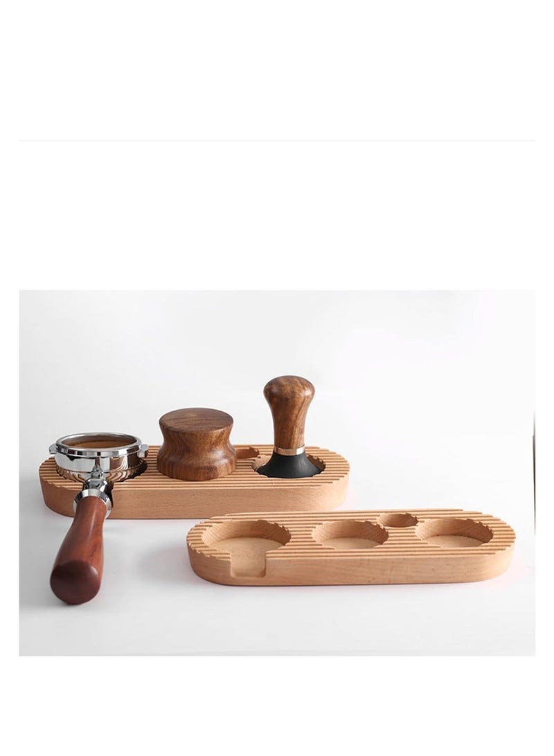 XiuWoo Espresso Tamping Station, Wooden Premium 3-in-1 Tamper Distributor and Portafilter Holder, Coffee Station Organizer for Kitchen, Bar, Restaurant, Café, 51mm/53mm - Image 5
