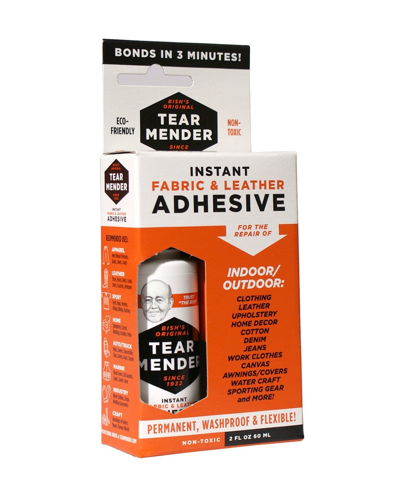 Tear Mender Instant Fabric and Leather Adhesive, 2 oz Bottle-Carded, TM-1, White - Image 1