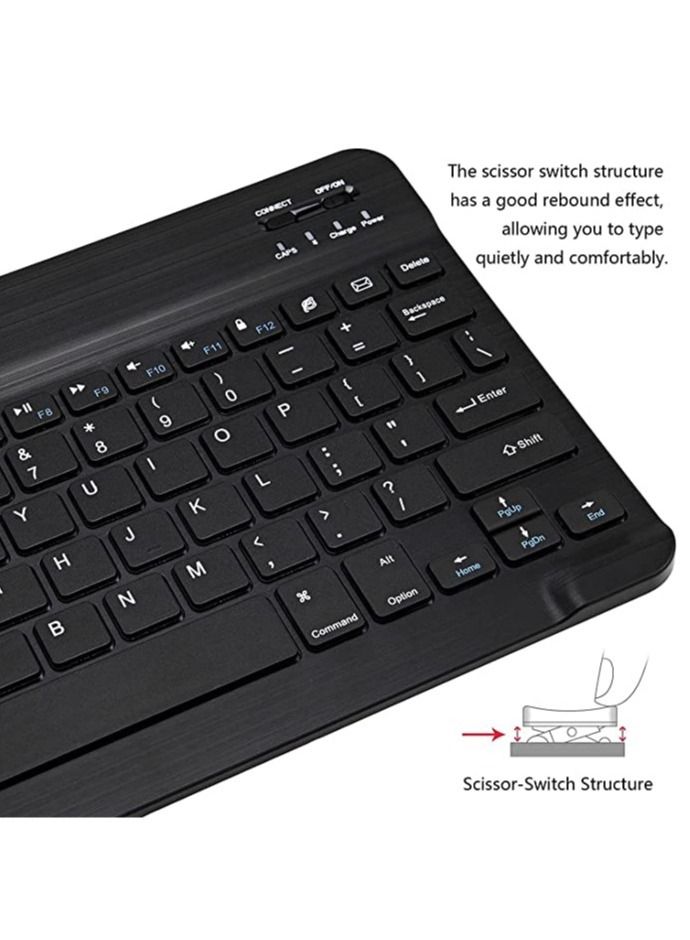 ELTRAZONE Arabic and English Bluetooth Keyboard and Mouse Combo, Ultra-Slim Portable Compact Wireless Mouse Keyboard Set for IOS Android Windows Tablet Phone iPhone iPad Pro Air Mini (Black) - Image 4