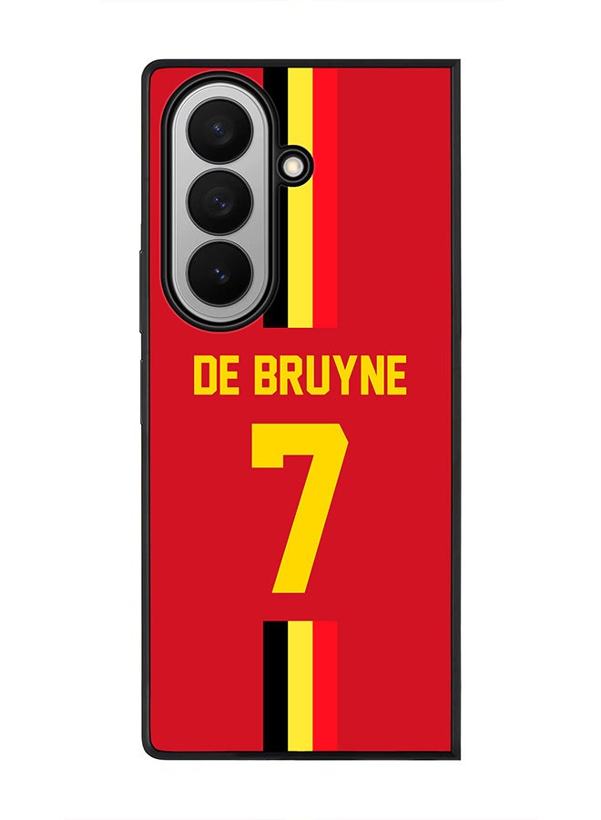 Stylizedd For Samsung Galaxy Z Fold7 Case,Slim fit Camera Protection, Shockproof Thin Phone cover  - Football - Belgium,  De Bruyne - Image 1