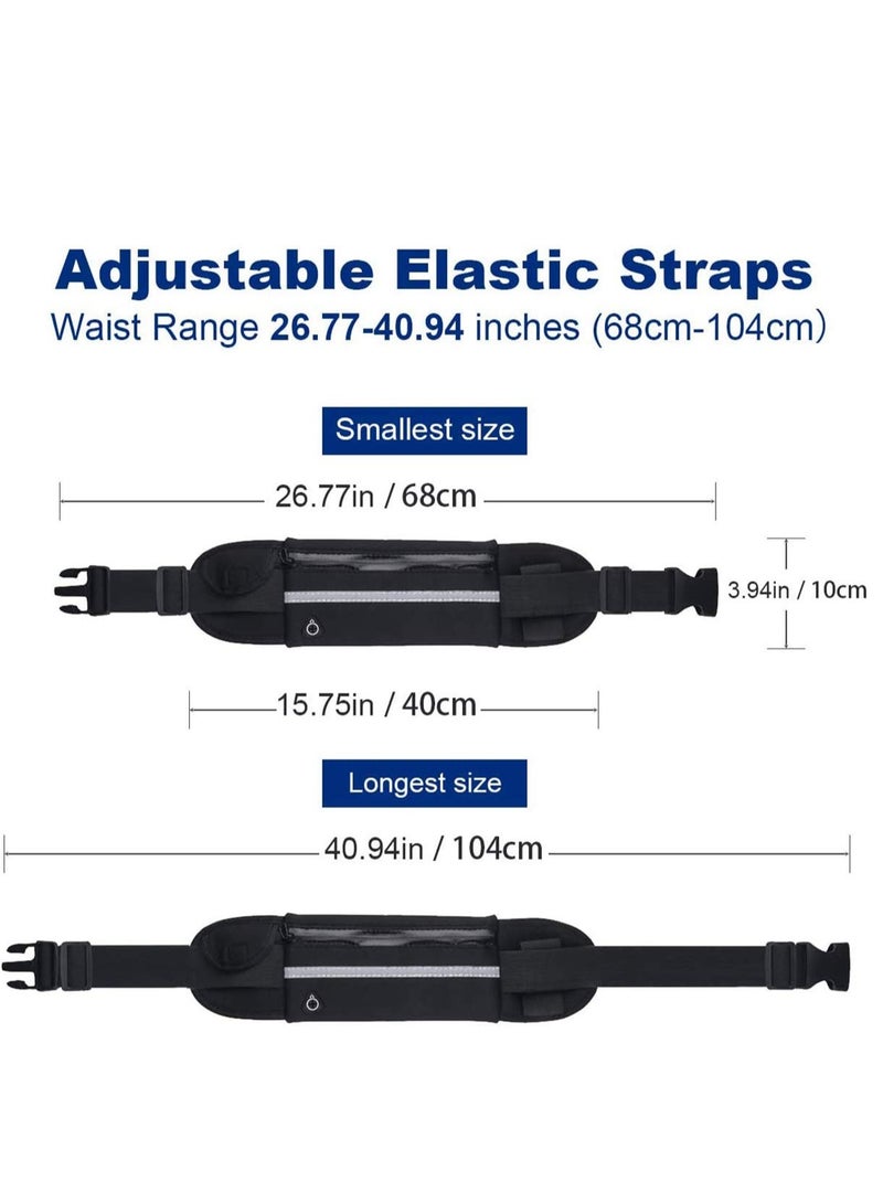 SOLARAE Running Pouch Belt Waist Pack Bag, Adustable Workout Gym f anny Pack, Bounce Free Jogging Pocket Belt with Large Capacity, Perfect for Running Walking Cycling Outdoor exercise - Image 4