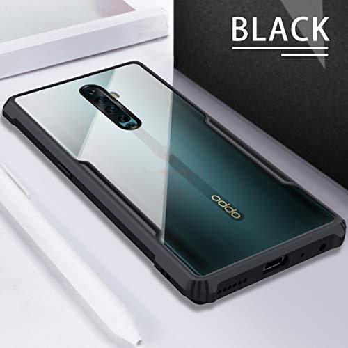 SHINESTAR Ultra Thin 360 Degree Protection Plastic Crystal Clear Transparent Bumper Back Cover for Oppo Reno 2F / Reno 2z Back Cover, Black - Image 5