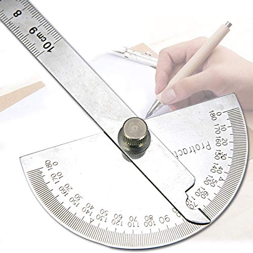 Nortools 0-180° Round Head Protractor - Angle Finder Craftsman Ruler Machinist Tool (Stainless Steel) - Image 2