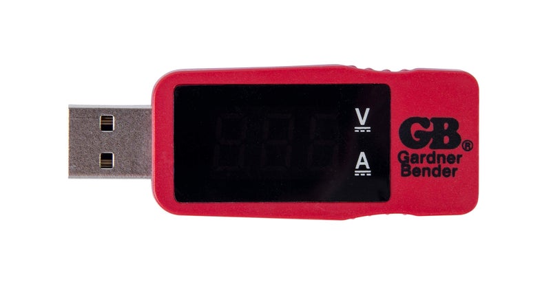 Gardner Bender GUSB3450 USB Multimeter Voltage Current Polarity Red