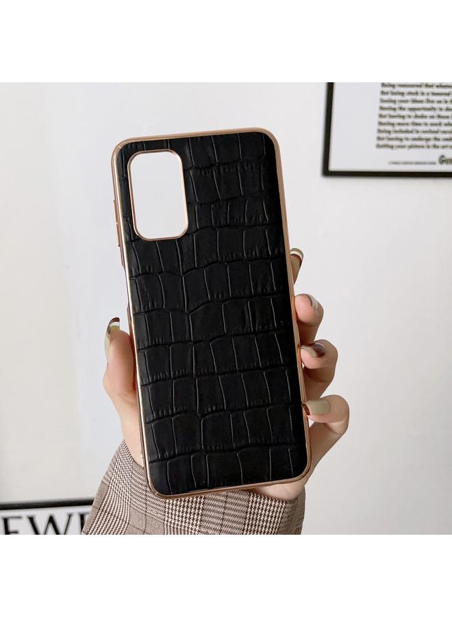 S-TOP Case For Samsung Galaxy A53 5G Crocodile Texture Genuine Leather Electroplating Phone Case - Image 2