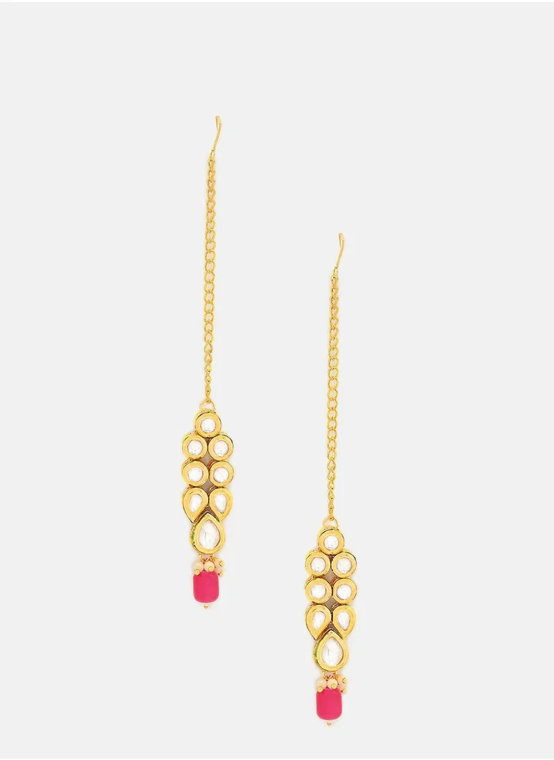 Priyaasi Kundan Studded Maang Tikka Head Jewellery