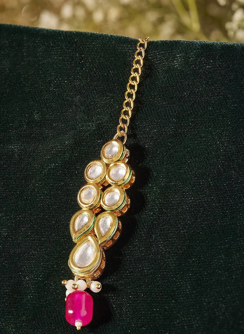 Priyaasi Kundan Studded Maang Tikka Head Jewellery