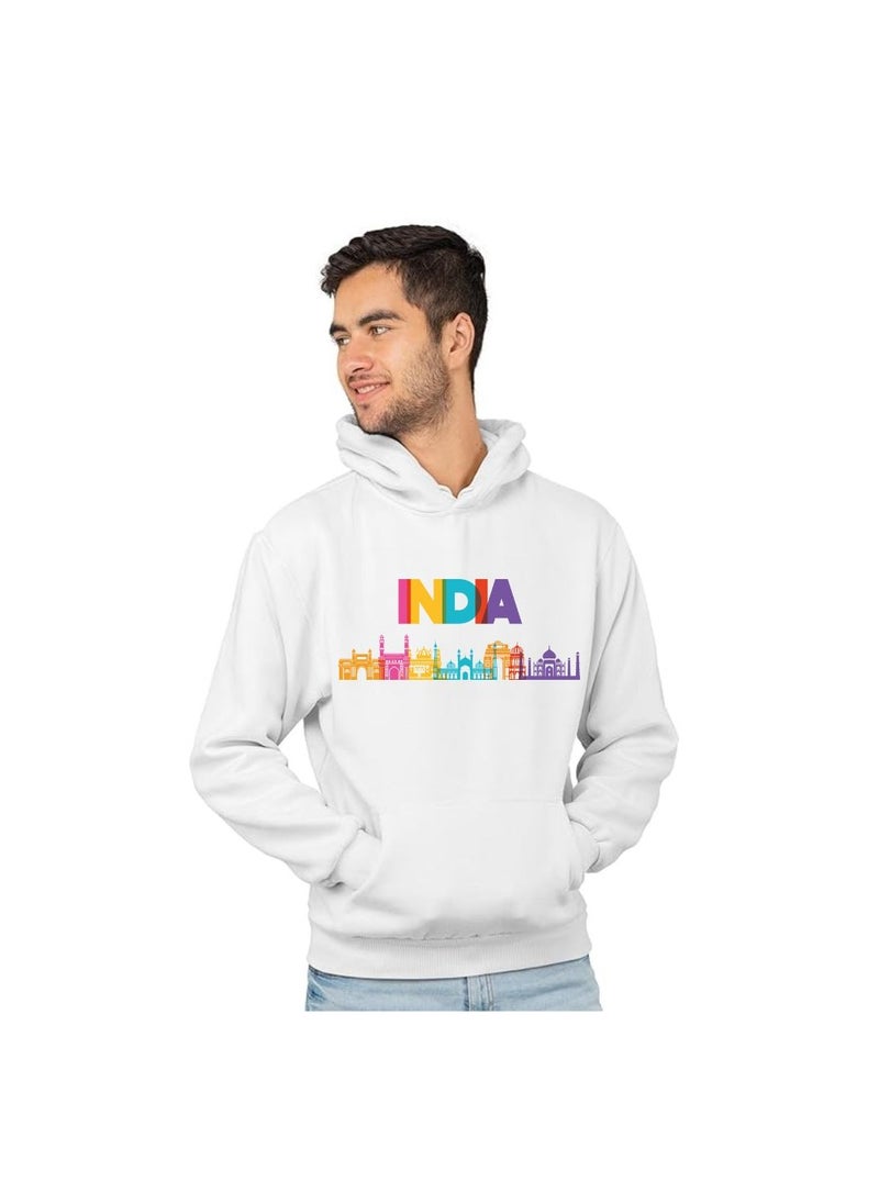 PRINTSHOP4ME - India Hoodies For Both Men And Women-Soft Cotton Pullover-Long Sleeve With Drawstring And Kangaroo Pockets-Ideal Unisex Hoodie For Indoor And Outdoor - Image 1