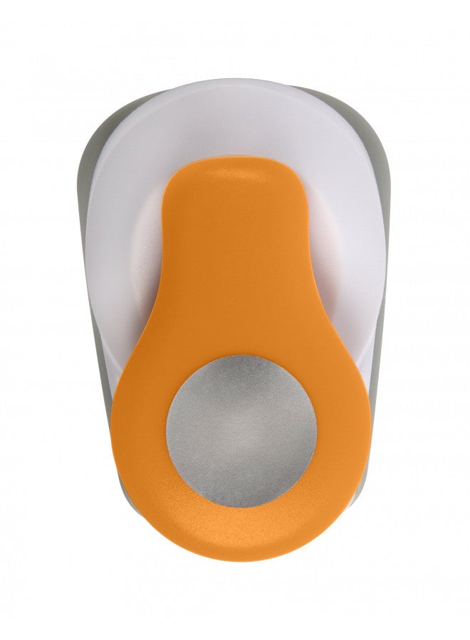Fiskars Medium Lever Punch, Circle, Plastic, White/Orange - Image 1