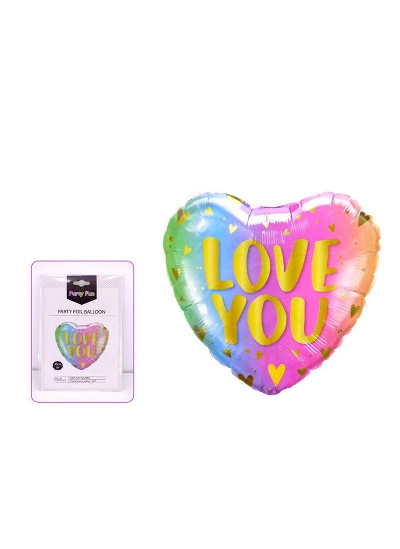 بارتي فن أنا أحبك بالون رقائق على شكل قلب - عبر عن حبك بأناقة - Image 2