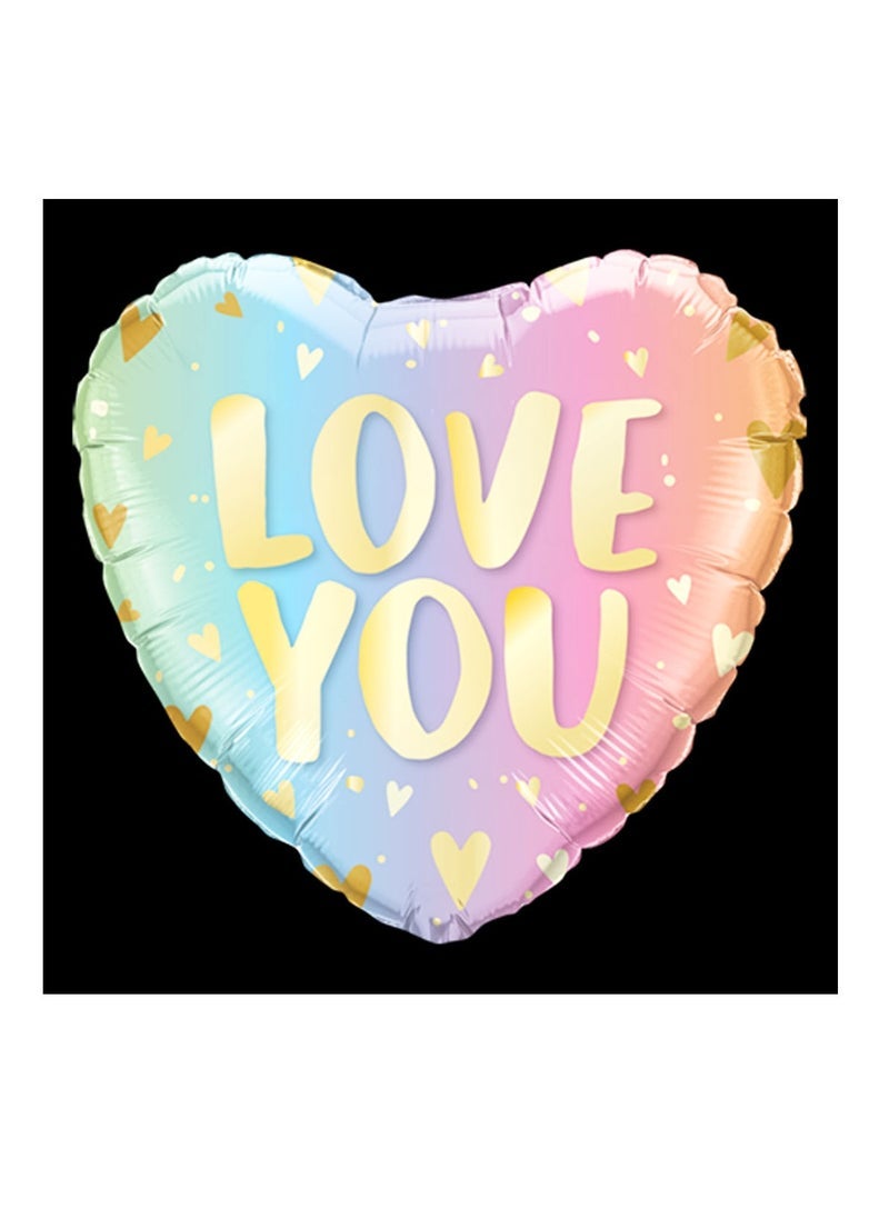 بارتي فن أنا أحبك بالون رقائق على شكل قلب - عبر عن حبك بأناقة - Image 1