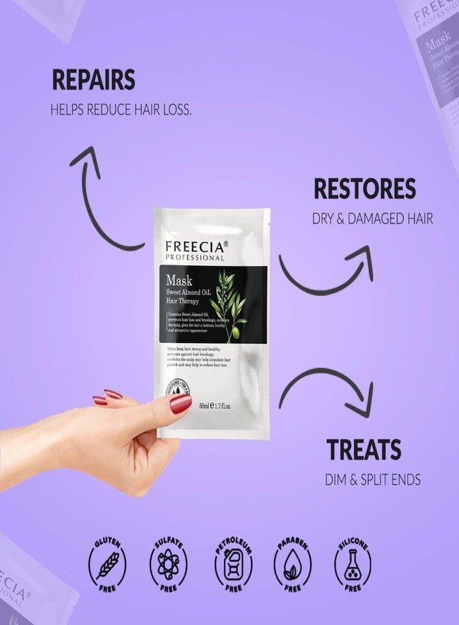 Freecia Professional Hair Mask Sweet Almond Oil Hair Therapy (Pack of 5) - Image 3