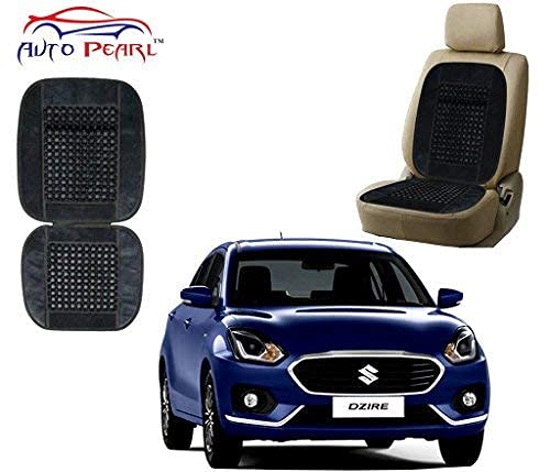 Auto Pearl Car Wooden Bead Seat Cushion with Grey Velvet Border Compatible with-Swift Dzire 2017 (Grey) - Image 2