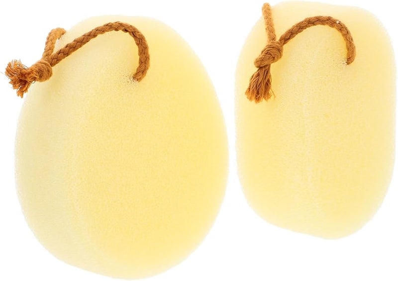 Exfoliating Shower Sponge Set 2Pcs Soft Body Scrubber Quick Drying Home Bath Tool - Image 1