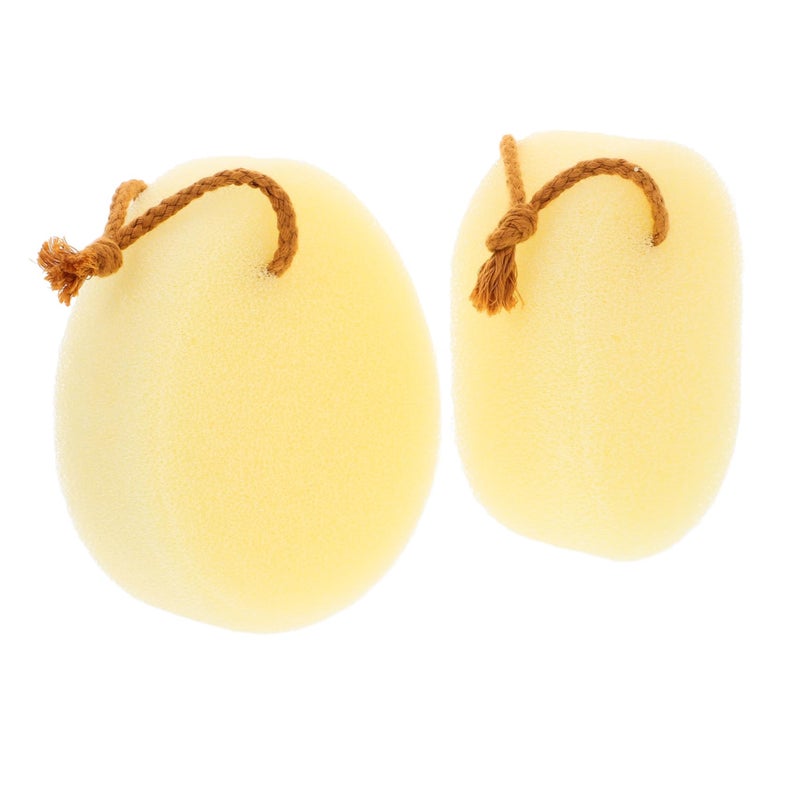 Exfoliating Shower Sponge Set 2Pcs Soft Body Scrubber Quick Drying Home Bath Tool - Image 2