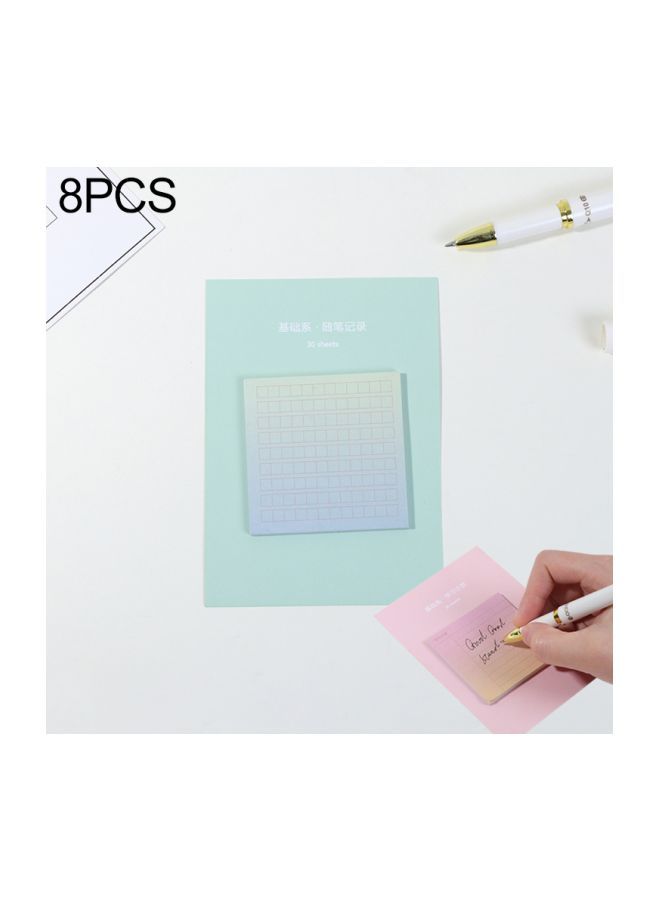 نيبمينينت مجموعة دفتر ملاحظات بتصميم ألوان قوس قزح المتدرجة مكونة من 8 قطع أخضر - Image 2