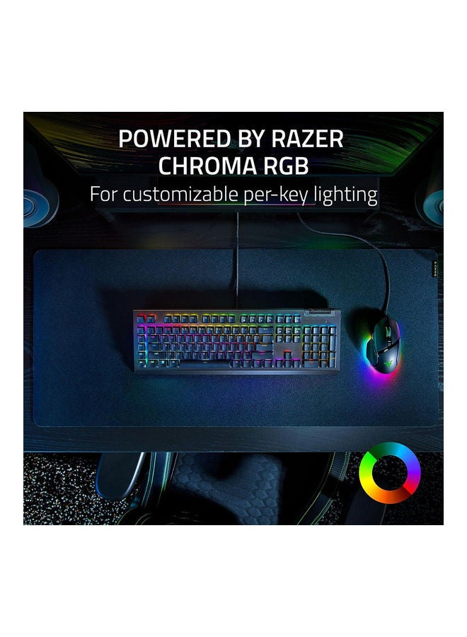 RAZER BlackWidow V4 X - Mechanical Gaming Keyboard, Arabic Layout, Green Switches Tactile & Clicky, 6 Dedicated Macro Keys, Chroma RGB, Doubleshot ABS Keycaps - Black - Image 5