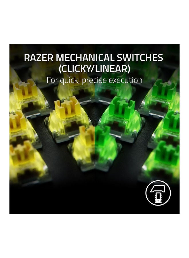RAZER BlackWidow V4 X - Mechanical Gaming Keyboard, Arabic Layout, Green Switches Tactile & Clicky, 6 Dedicated Macro Keys, Chroma RGB, Doubleshot ABS Keycaps - Black - Image 2