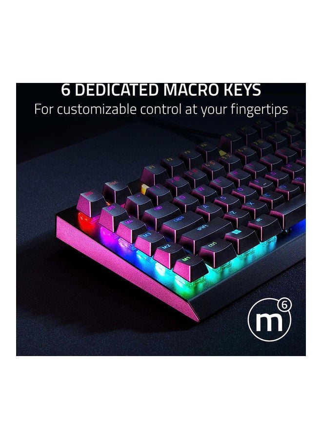 RAZER BlackWidow V4 X - Mechanical Gaming Keyboard, Arabic Layout, Green Switches Tactile & Clicky, 6 Dedicated Macro Keys, Chroma RGB, Doubleshot ABS Keycaps - Black - Image 3