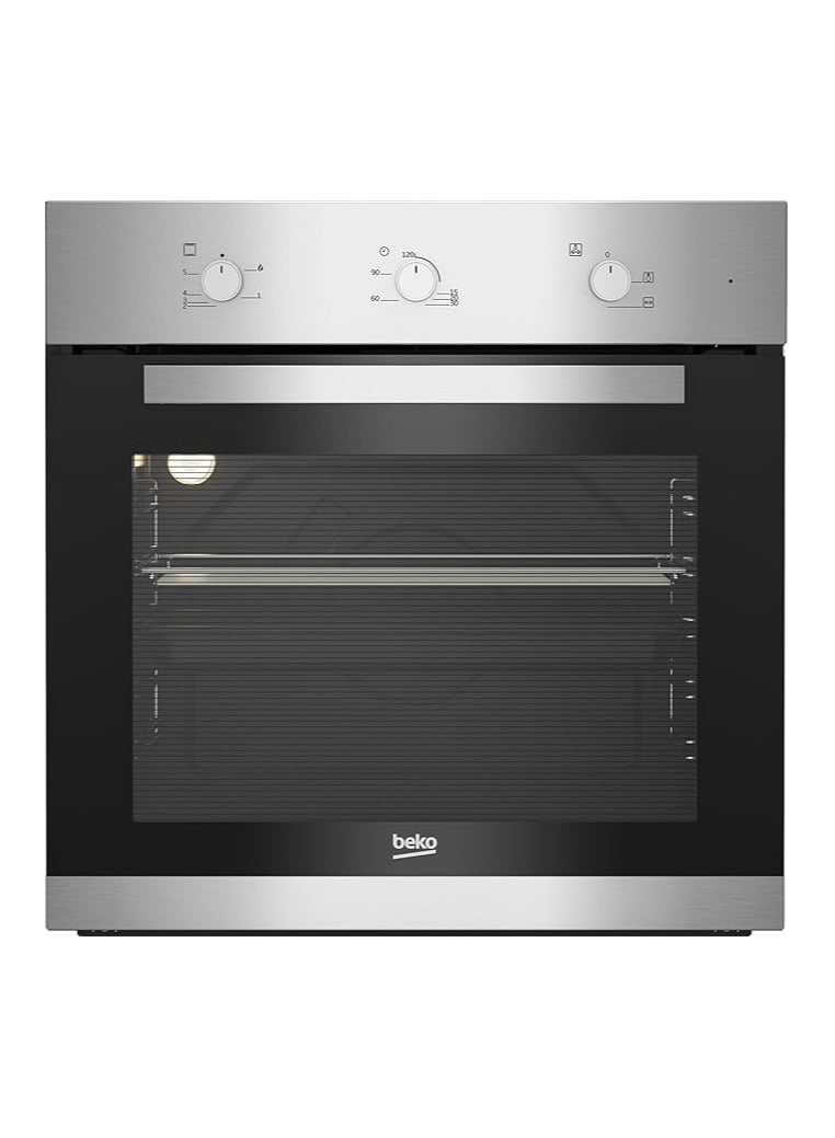 Gas Oven With Electric Grill, 60 cm - Fan Assisted and Cooling Fan - 66 L 2300 W BBIH12100XC Inox