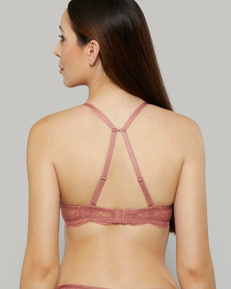 Isla & Evie Isla & Evie Pink All Over Lace Bra