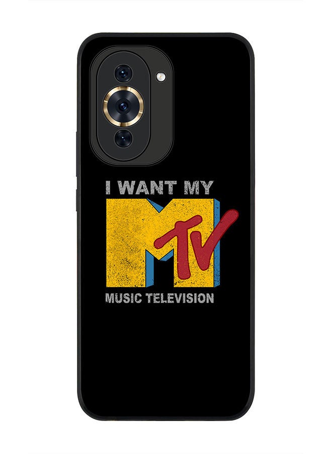 Stylizedd Rugged Black edge case for Huawei nova 10 4G Slim fit Soft Case Flexible Rubber Edges Anti Drop TPU Gel Thin Cover -  I want my mtv - Image 1