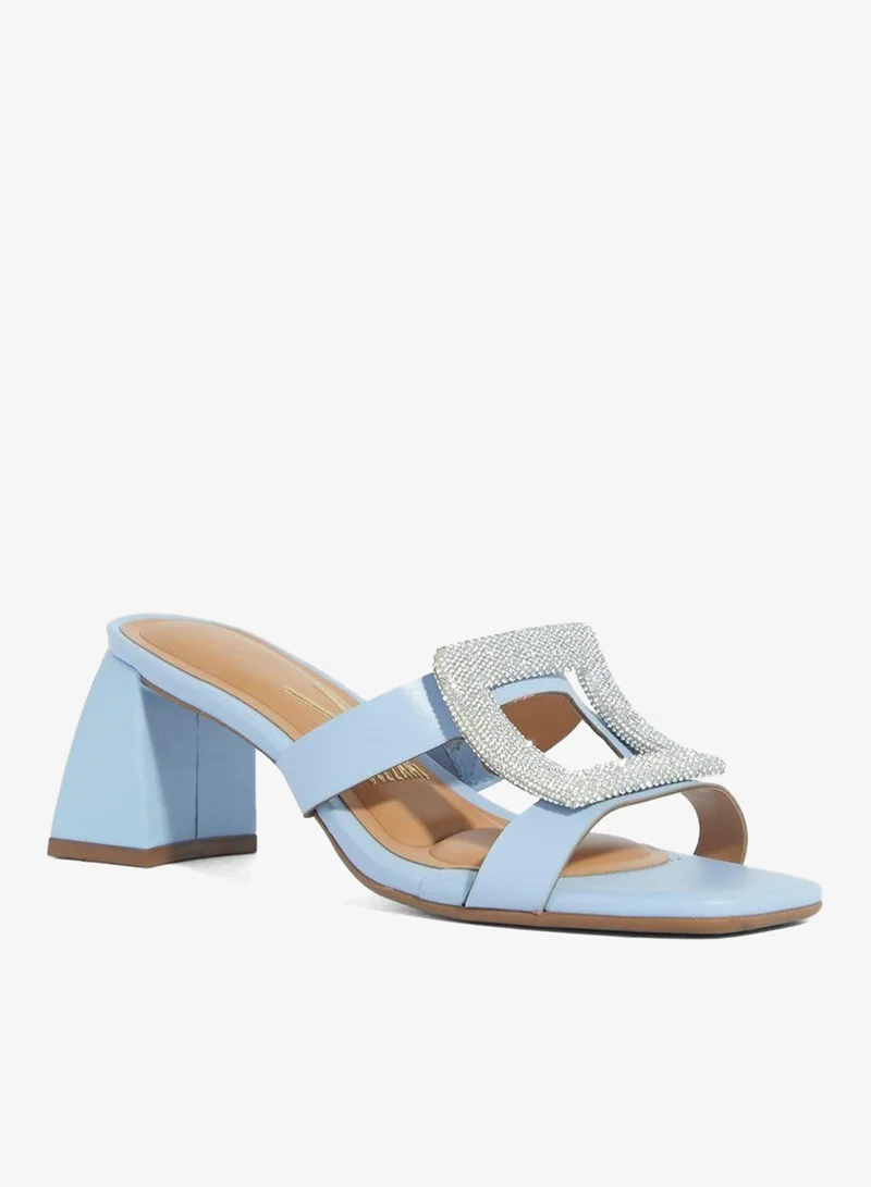 فيزانو صنادل بكعب متوسط للنساء - صنادل بكعب مفتوح من الخلف للبنات مع رباط للكاحل