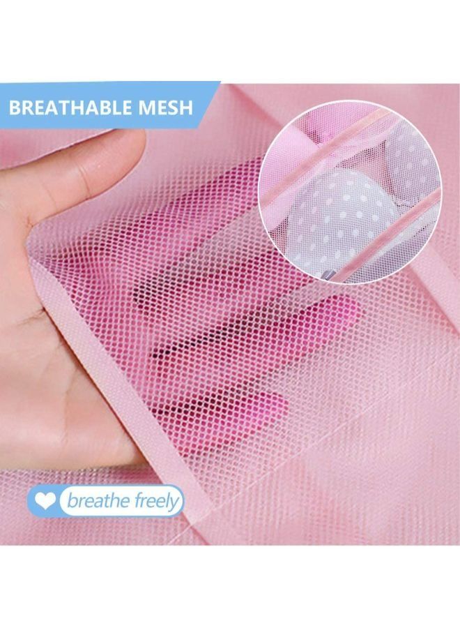 Double Sided Closet Hanging Organizer with Mesh Pockets - Image 2